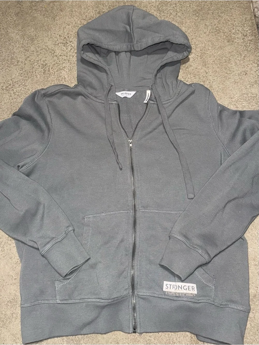 Peloton Men's Zip-Up Hooded Sweatshirt - Gray